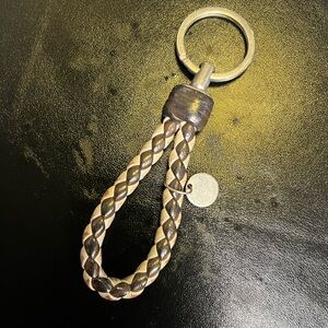 Bottega Veneta Intrecciato Leather Key Ring – Authentic